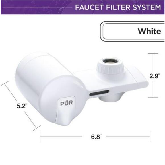 NWT PUR Basic White Horizontal Faucet Mount Max Ion Water Filtration System - Picture 11 of 12